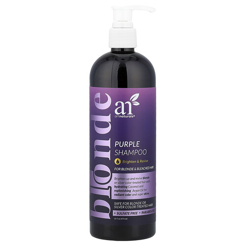 Artnaturals Purple Shampoo, For Blonde & Bleached Hair, 16 fl oz (473 ml)