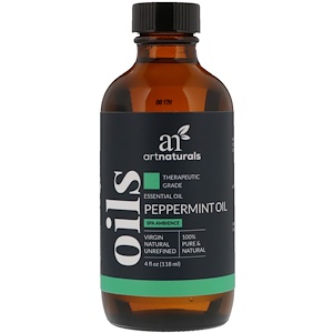 Отзывы о Арт Натуралс, Therapeutic Grade Essential Oil, Peppermint Oil, 4 fl oz (118 ml)