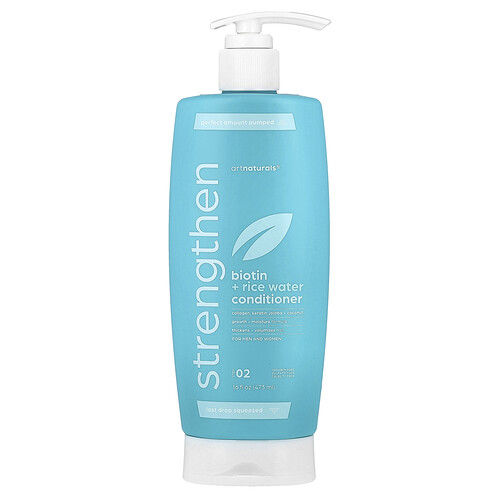 artnaturals, Biotin + Rice Water Strengthen Conditioner, Conditioner mit Biotin und Reiswasser, für Männer und Frauen, Schritt 02, 473 ml (16 fl. oz.)
