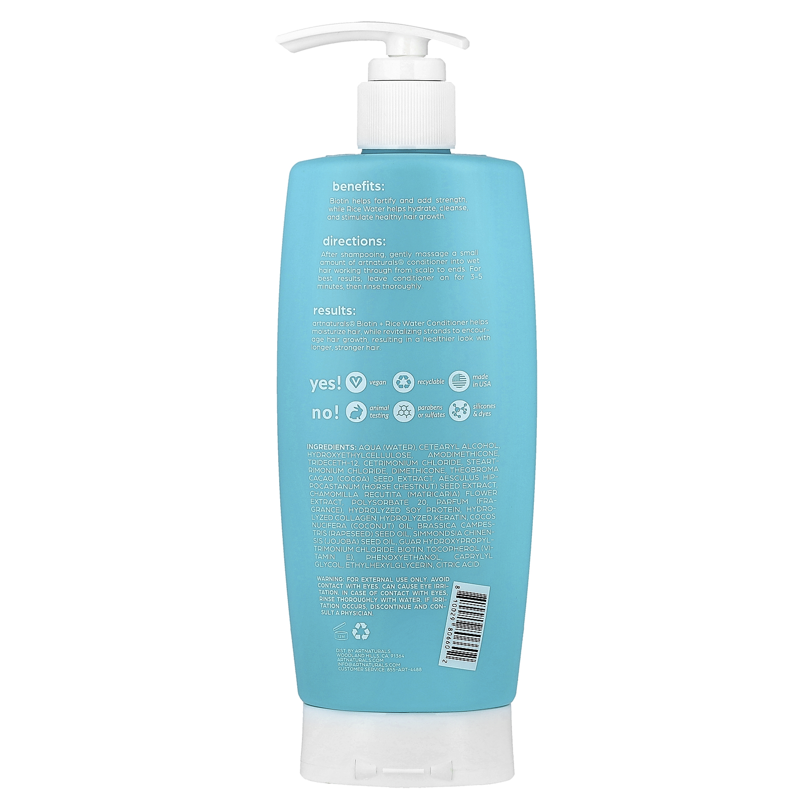 , Biotin + Rice Water Strengthen Conditioner, For Men and Women, Step 02, 16 fl oz 473 ml