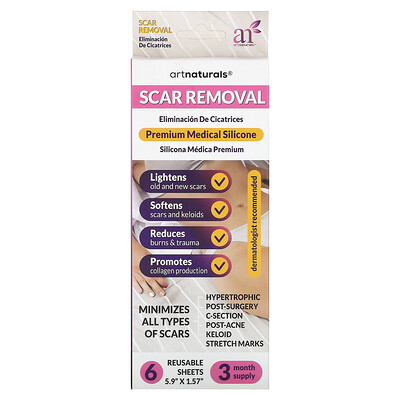 Product Image for artnaturals, Scar Removal, 6 Reusable Sheets