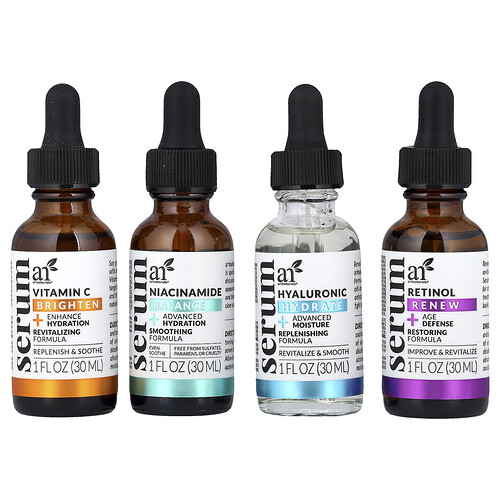 Artnaturals Serum Top 4 Set, 4 Count, 1 fl oz (29.5 ml) Each