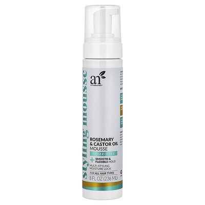 Photos - Hair Styling Product Castorland artnaturals, Rosemary & Castor Oil Styling Mousse, For All Hair Types, 8 fl oz  RNA-80914 (236 ml)