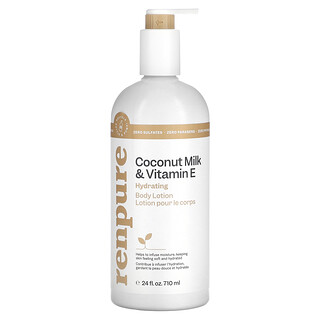 Renpure, Lotion hydratante pour le corps, lait de coco et vitamine E, 710 ml
