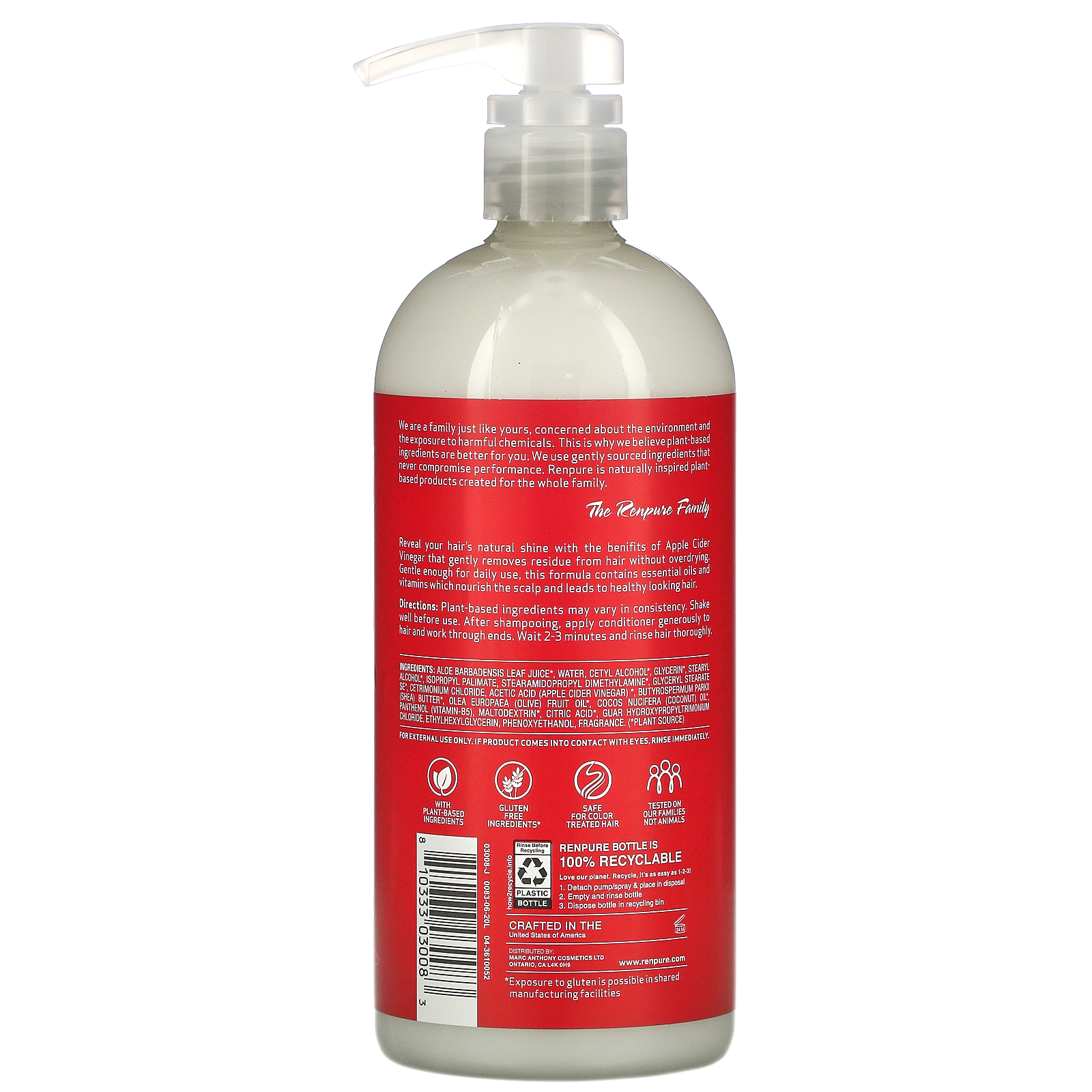 Renpure, Apple Cider Vinegar Conditioner, 24 fl oz (710 ml) iHerb