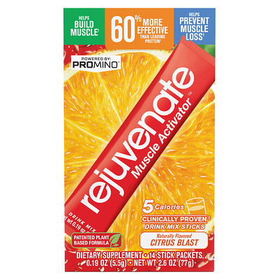 Rejuvenate  Rejuvenate Muscle Activator™  Drink Mix  Citrus Blast  14 Stick Packets  0.19 oz (5.5 g) Each