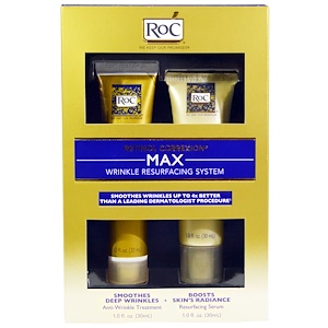 Отзывы о Рос, Retinol Correxion, Max Wrinkle Resurfacing System, 2 Product Kit, 1.0 fl oz (30 ml) Each
