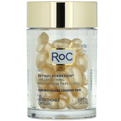 Купить RoC Retinol Correxion Line Smoothing Night Serum Capsules, 30 Biodegradable Capsules
