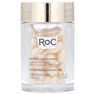 روك‏, Retinol Correxion، كبسولات مصل ليلية لتنعيم الخطوط، 30 كبسولة قابلة للتحلل حيويًا