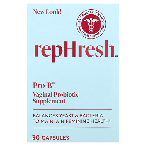 Rephresh, Pro-B™, Vaginal Probiotic Supplement, 5 Billion CFU, 30 Capsules