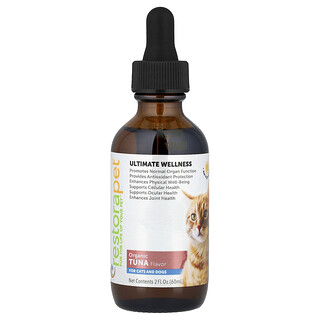 RestoraPet, Ultimate Wellness, för katter och hundar, ekologisk tonfisk, 60 ml