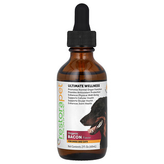 RestoraPet, Ultimate Wellness, kutyáknak és macskáknak, bio szalonna, 2 fl uncia (60 ml)