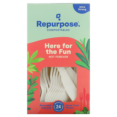 Repurpose Ultra Strong, Assorted Utensils, 24 Count