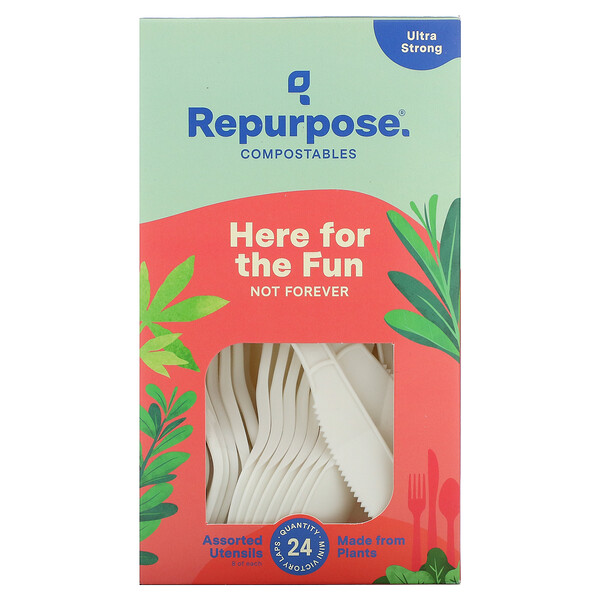 Repurpose‏, Ultra Strong, Assorted Utensils, 24 Count