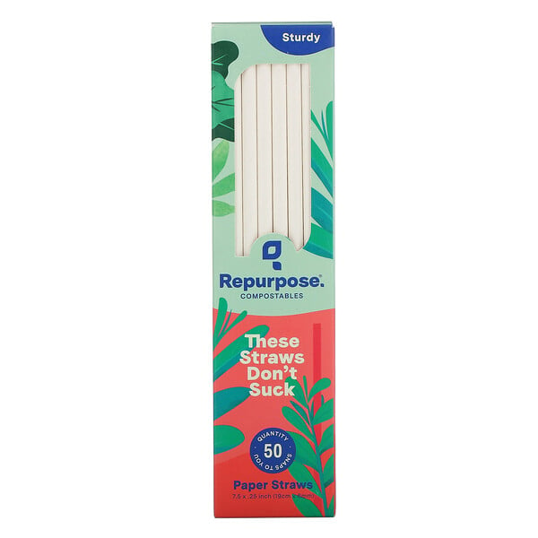 Sturdy, Paper Straws, 50 Count