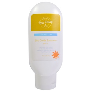 Отзывы о Реал Пурити, Zinc Oxide Sunscreen, Sun Therapy, SPF 15, 4 fl oz (118 ml)