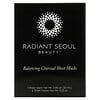 Radiant Seoul, แผ่นมาสก์ชาร์โคลปรับสมดุล บรรจุ 5 แผ่น ขนาดแผ่นละ 0.85 ออนซ์ (25 มล.)