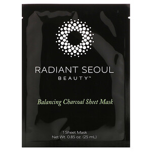Отзывы о Radiant Seoul, Balancing Charcoal Sheet Mask, 1 Sheet Mask, 0.85 oz (25 ml)