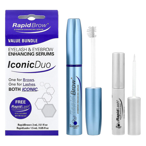 RapidLash, IconicDuo, Eyelash & Eyebrow Enhancing Serums, 2 Piece Set