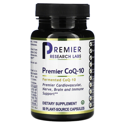 

Premier Research Labs, Premier CoQ-10, Fermented, 50 Plant-Source Capsules