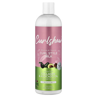 ORS, Curlshow®, Lait pour cheveux bouclés, Enrichi en collagène et en huile d'avocat, Pour boucles et frisures, 473 ml