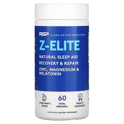 

RSP Nutrition, Z-Elite, Natural Sleep Aid, 180 Capsules