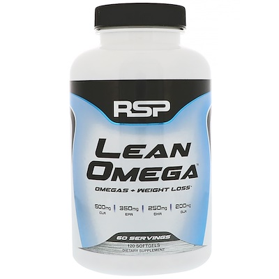 RSP Nutrition Lean Omega, Omegas+Weight Loss, 120 Softgels
