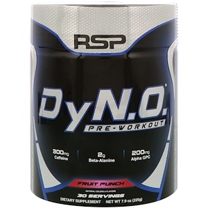 Отзывы о RSP Nutrition, DyN.O. Pre-Workout, Fruit Punch, 7.9 oz (225 g)