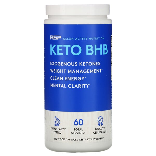 RSP Nutrition, Keto BHB, 240 Veggie Capsules