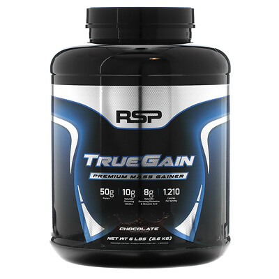 

RSP Nutrition TrueGain Premium Mass Gainer, Chocolate, 6 lbs (2.6 kg)