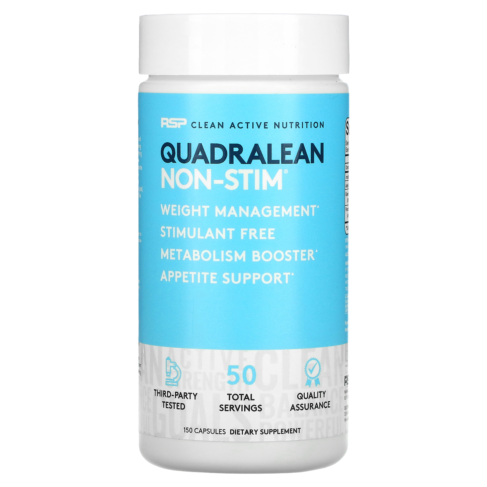 RSP Nutrition, QuadraLean NonStim, 150 Capsules