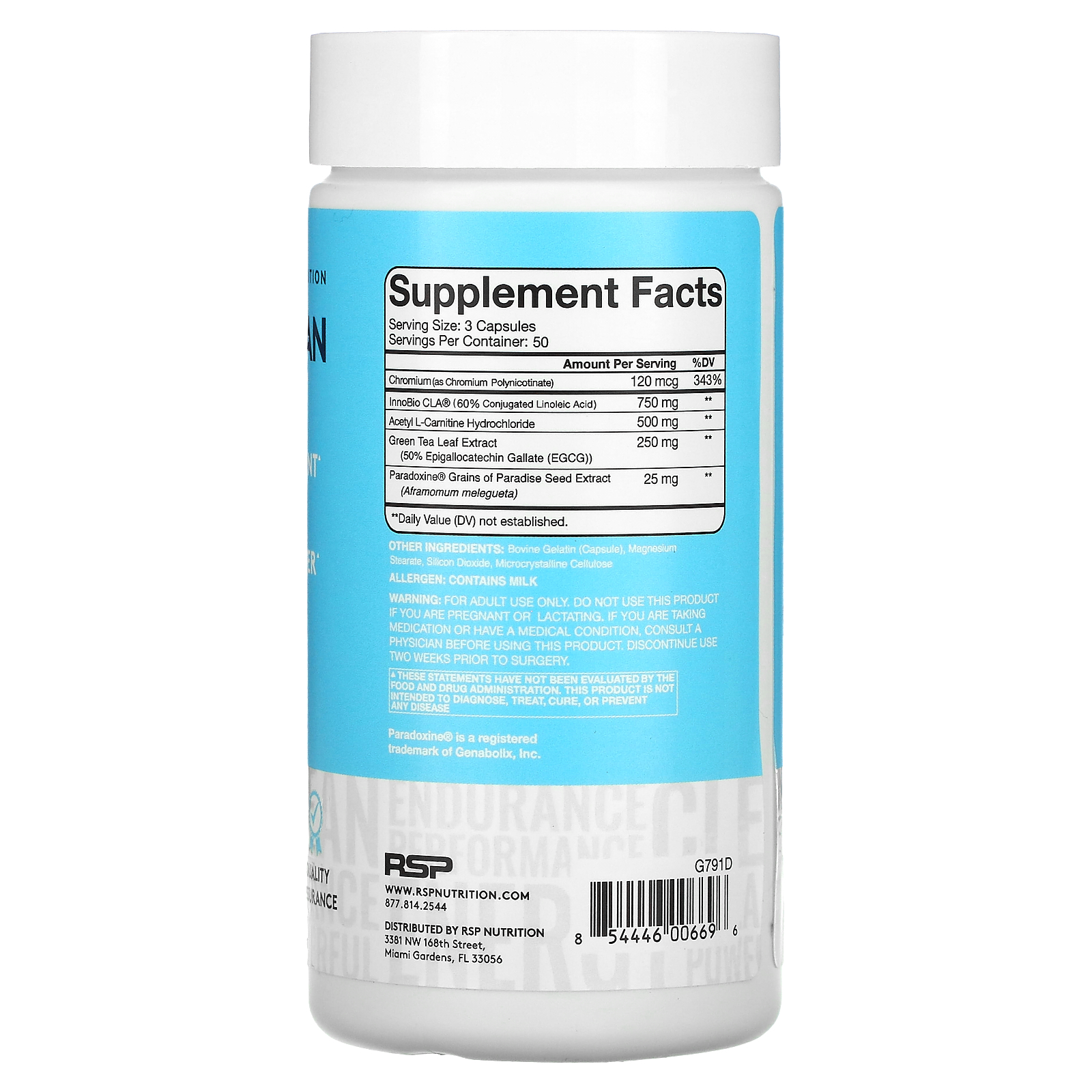 RSP Nutrition, QuadraLean NonStim, 150 Capsules