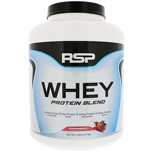 Отзывы о RSP Nutrition, Whey Protein Blend, Strawberry, 4 lbs (1.81 kg)