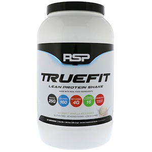 Отзывы о RSP Nutrition, TrueFit, Lean Protein Shake, Gourmet Vanilla Milkshake, 1.96 lbs (893 g)