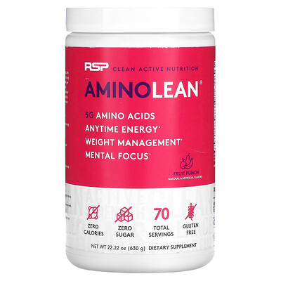 

RSP Nutrition AminoLean, фруктовый пунш, 630 г (22,22 унции)