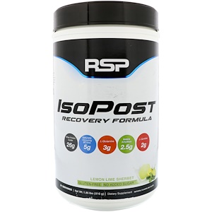 Отзывы о RSP Nutrition, IsoPost, Recovery Formula, Lemon Lime Sherbet, 1.85 lbs (810 g)