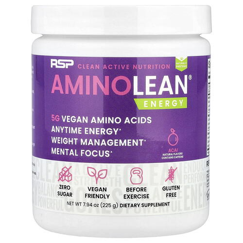 RSP Nutrition, AminoLean®, Energy, Açaí-Beere, Energie, Açaí-Beere, 225 g (7,94 oz.)