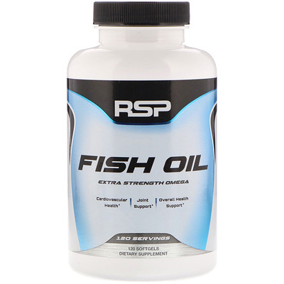 RSP Nutrition Fish Oil Extra Strength Omega, 120 Softgels