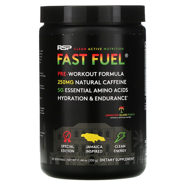 RSP Nutrition, Fast Fuel، تركيبة ما قبل التمرين، الترطيب والتحمل، بنكهة
