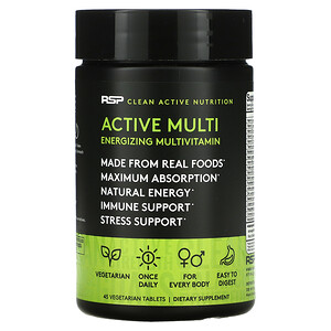 RSP Nutrition, Active Multi, Energizing Multivitamin, 45 Vegetarian Tablets