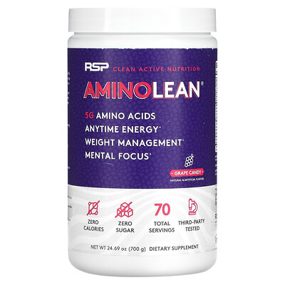 

RSP Nutrition AminoLean, виноградные конфеты, 700 г (24,69 унции)