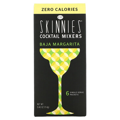 

RSVP Skinnies, Cocktail Mixers, Baja Margarita, 6 Single Serve Packets,1.9 g Each