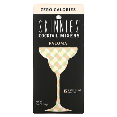 RSVP Skinnies Миксеры для коктейлей, Paloma, 6 порционных пакетиков по 1,9 г