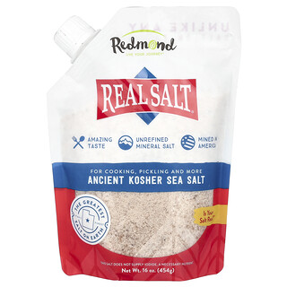 Redmond, Real Salt, Sal marina antigua kosher, 454 g (16 oz)