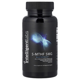Intelligent Labs, 5-MTHF, 5 mg, 60 Vegetarian Capsules