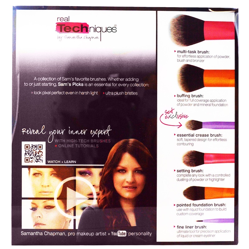 Real Techniques by Samantha Chapman, Sam's Picks Exclusive Brush Set, 6
