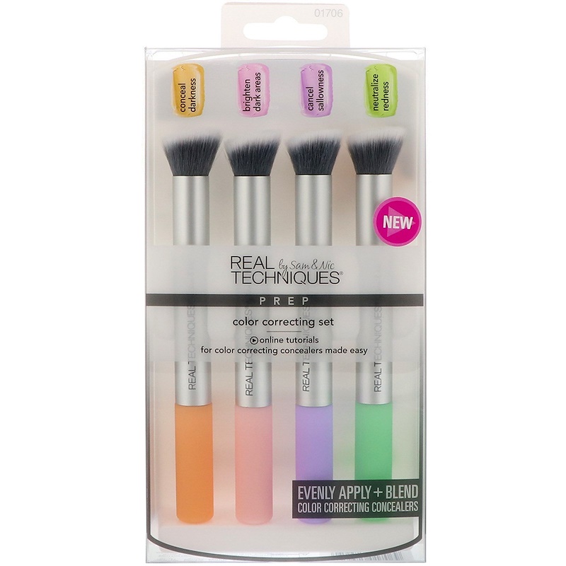 Real Techniques, Color Correcting Brush Set, 4 Piece iHerb