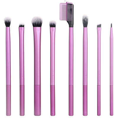 Real Techniques, Everyday Eye Essentials, Para sombra, delineador y rímel, 8 brochas