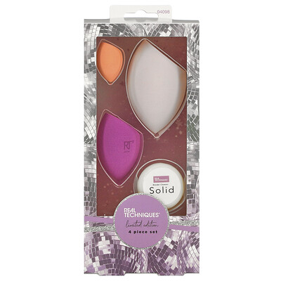 

Real Techniques Miracle Complexion Sponge Bundle + Cleanser, Limited Edition, 4 Piece Set