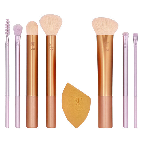 Real Techniques, Level Up Brush + Sponge Set, 8-teiliges Set